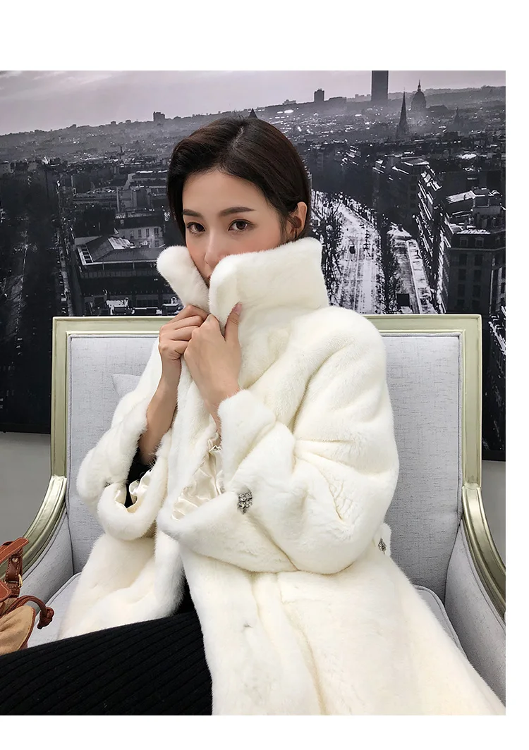 mink coat women coat real natural coat long coat jacket winter coat