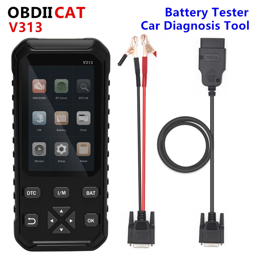

OBDIICAT V313 OBD OBDII Car Scanner Code Reader Car Diagnostic Tool With Battery Tester For Windows Android Car Diagnostic Tool