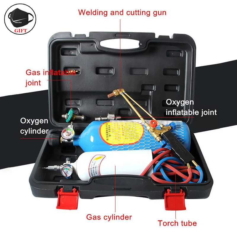 Torch Set Refrigeration Repair Tool 2L Air Conditioning Gas Welding Welding Cutting Gun Refrigeration Repair Welding Equipment afbeelding