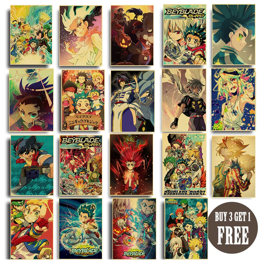 Silk Beyblade Poster | Beyblade Decoration | Anime Room Decor | Silk Room  Decor - Vintage - Aliexpress