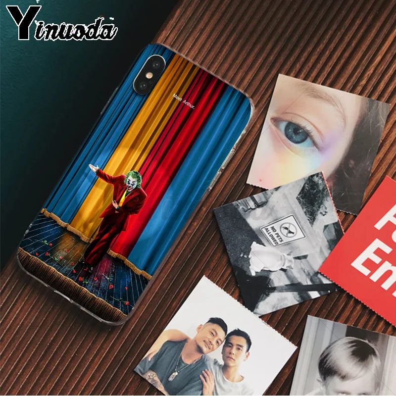 Yinuoda Joker movie мягкая резина, термопластичный полиуретан чехол для телефона iPhone 5 5Sx 6 7 7plus 8 8Plus X XS MAX XR