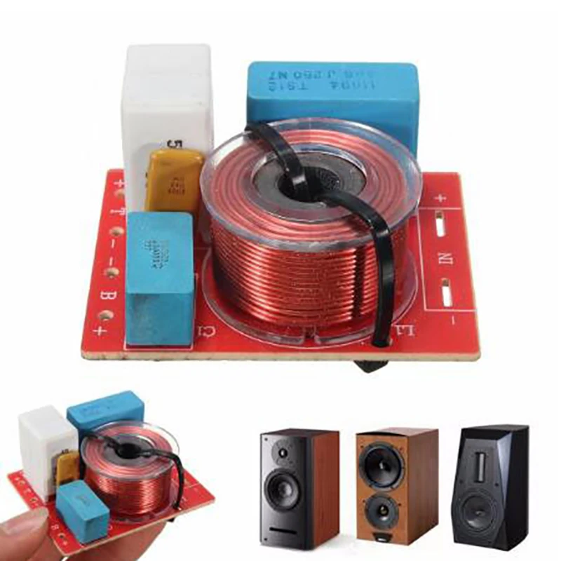 1Pc D-222 Adjustable Treble Bass Frequency Divider 45x56mm 2 Way Speaker