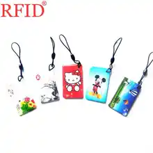 UID S50 1K 13,56 Mhz перезаписываемый сменный брелок RFID водонепроницаемый жетон брелок для ключей со значком карты контроля доступа, как показано 5 шт