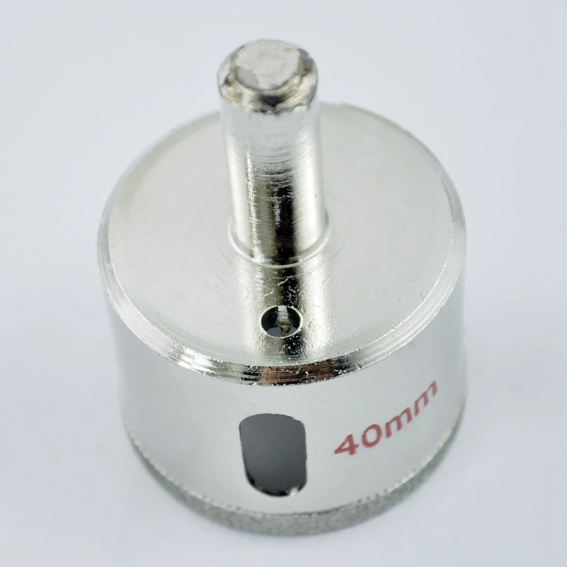 SODIAL(R) Алмазное покрытие наконечник 40 мм стекло Отверстие пила резак бит |