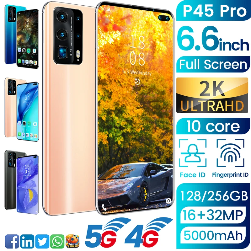 Глобальная версия экономически эффективным P45pro Смартфон HD 6 6-дюймовый 5000 мА/ч 16