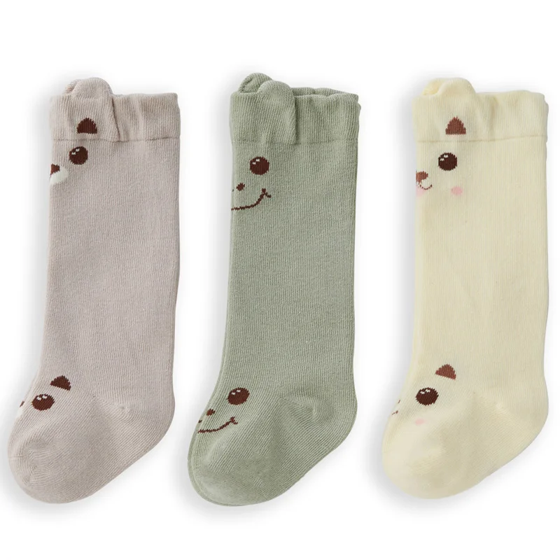 3 Pairs Niduo Bears/3 пар/лот, подарки для новорожденных, гольфы, носки для малышей, зимняя теплая одежда для маленьких мальчиков, аксессуары, милый мультфильм - Цвет: 3 Pairs
