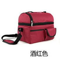 Wine Red Термосумка для обедов для женщин и детей, многофункциональная сумка для пикника, цветной чехол, Изолированные сумки-тоут, контейнер для хранения - Цвет: Wine Red