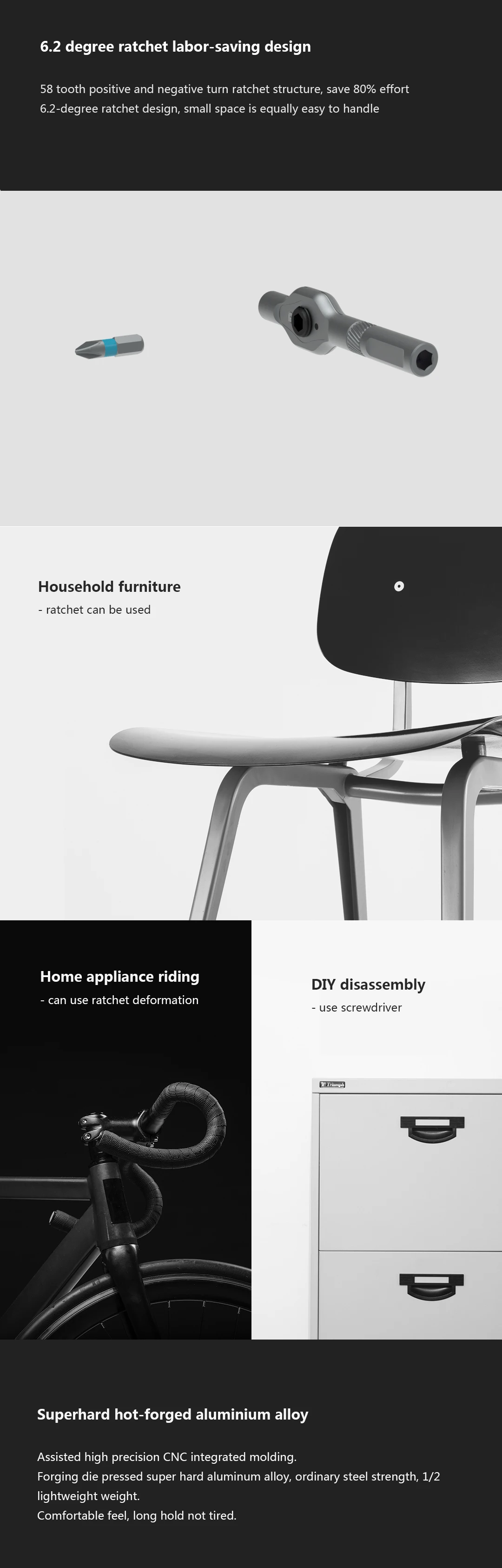 ATuMan DUKA 24 in 1 Multi-purpose Ratchet Wrench Screwdriver S2 Magnetic Bits Tools Set DIY Household Repair Tool From Xiaomi Youpin