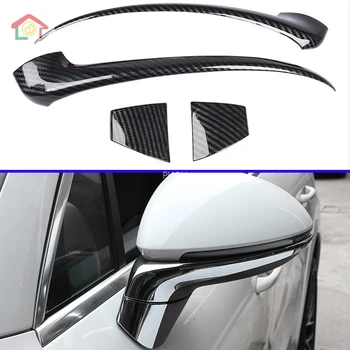 

4pcs Exterior Accessories Rearview Mirror Protect Strip Cover Trim ABS Fit For Porsche Cayenne 2018 2019