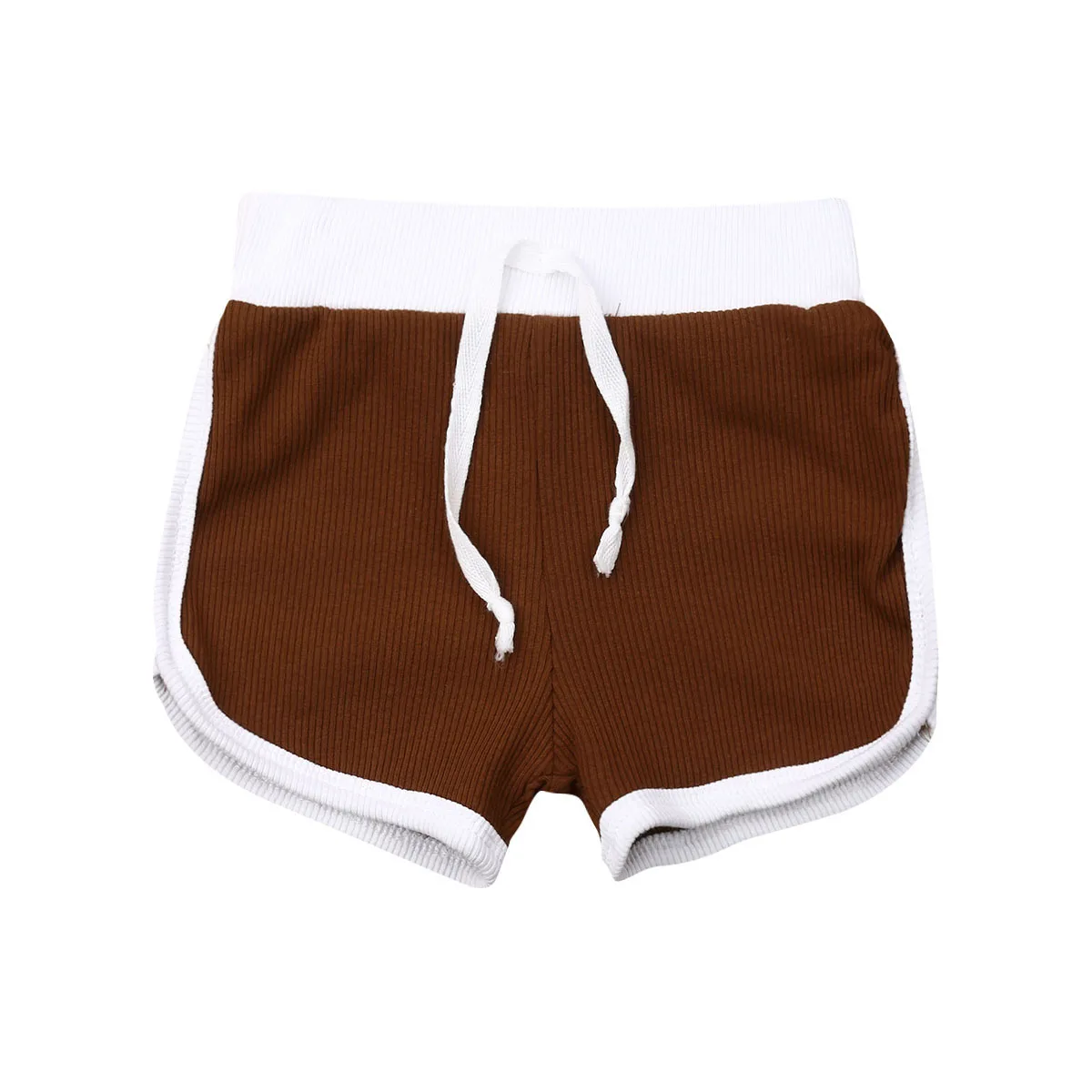 Shorts Khaki Коллекция года, летняя одежда для малышей Вязаные повседневные однотонные шорты для маленьких мальчиков пляжный костюм в рубчик - Цвет: Shorts Khaki