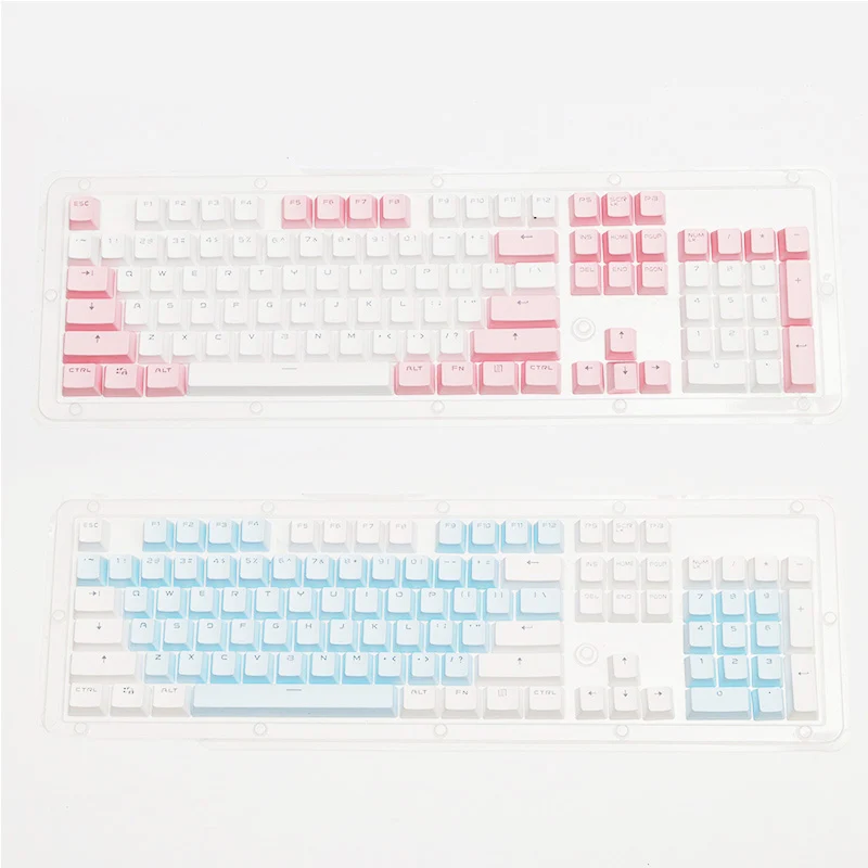  PBT Translucent Backlight Keycaps 104 Keys Mechanical Keyboard Key Cap Double Shot Key Cap For Cher