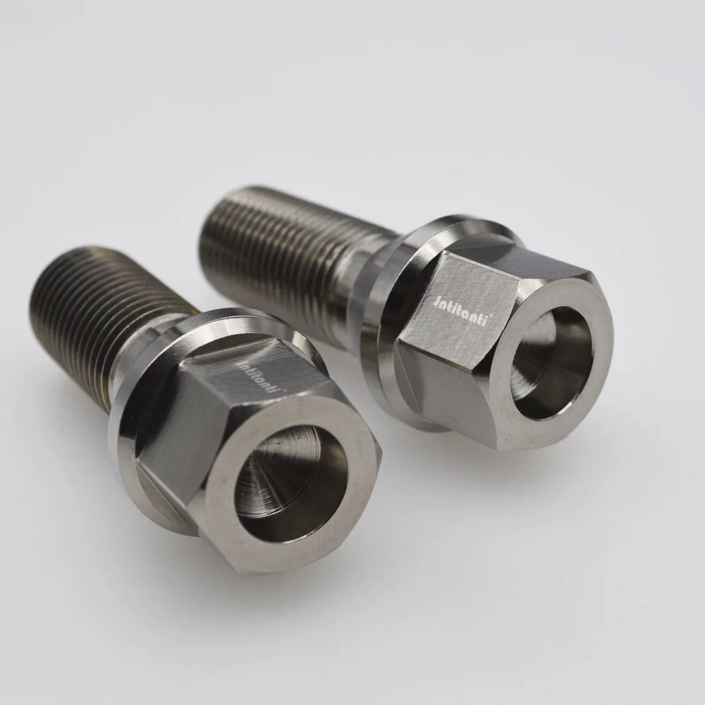 Серебряный высокоэффективный титановый Колесный Болт Gr5 с конусным