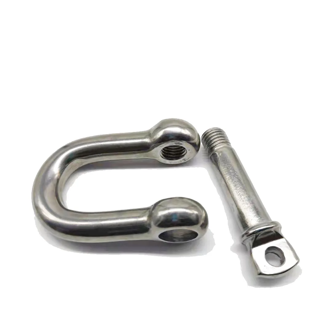 M4 2pcs stainless steel 304 D- dee shackle , High quality antirust shackle , sus304 m4 dee shackle 2pack of orange 6mm 95mm soft shackles offroad rope shackle atv utv suv uhmwpe shackle for recovery vehicle