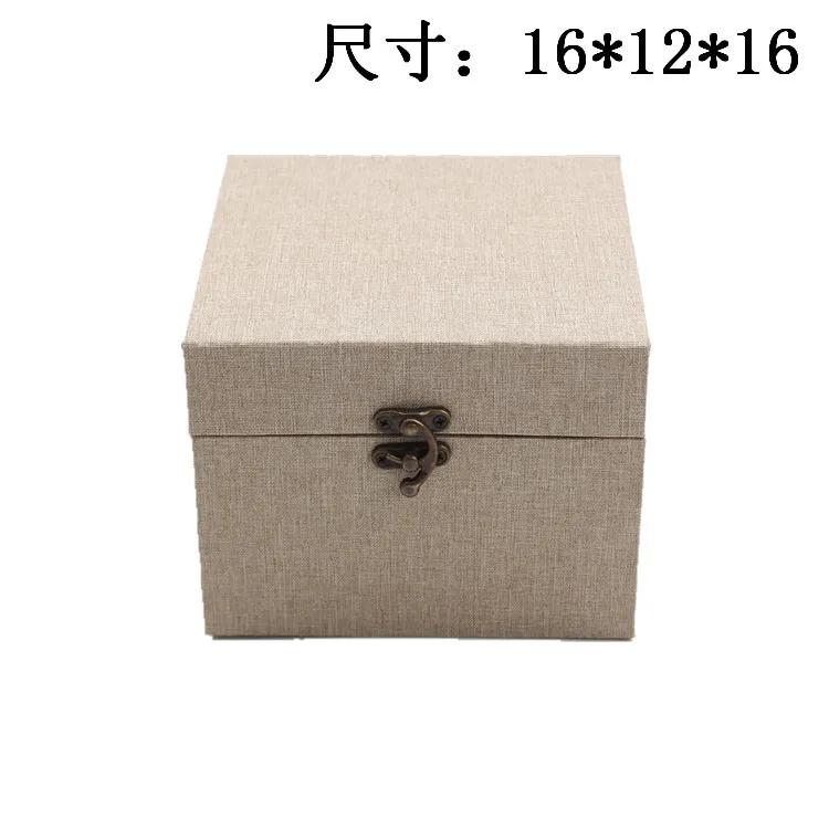 Retro Linen Box Tea Set Tea Cup Build Light Tea Pot Tea Containers Mug Geware Tea Containers Gift Box