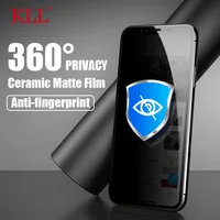 Privatsphäre Anti fingerprint Matte Weiche Keramik Glas für iPhone 12 11 Pro XS Max X XR 12 mini Anti-spy Glas Screen Protector