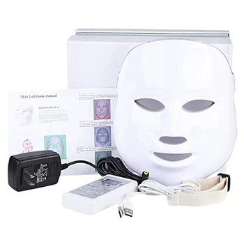 

7 Color LED Face Mask - Photon Light Therapy for Healthy Skin Rejuvenation - Facial Skin Care Anti-aging Beauty Machine Plastic