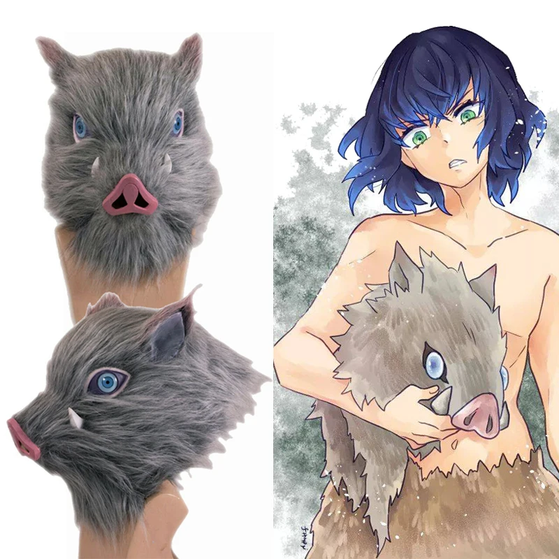 Xcoser Hashibira Inosuke Pig Аниме Маска Косплей Шлем демон убийца костюм аксессуары Хэллоуин