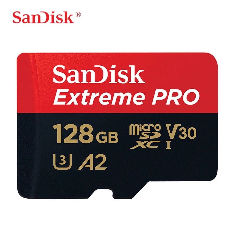 Карты памяти SanDisk Extreme PRO microSDXC UHS-I карты 256 ГБ 128 Гб 64 Гб читать Скорость 170 МБ/с. TF карты U3 в формате 4K UHD, с адаптером селфи-Стик