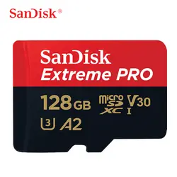 Карты памяти SanDisk Extreme PRO microSDXC UHS-I карты 256 ГБ 128 ГБ 64 ГБ узнать Скорость 170 МБ/с. TF карты U3 4 К UHD с адаптером