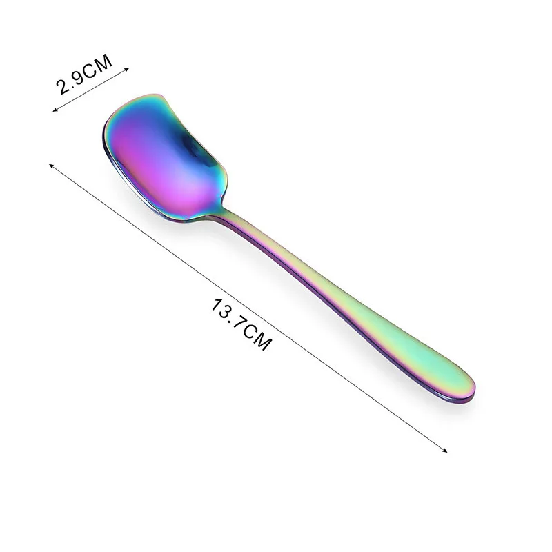 304 ложка для мороженого из нержавеющей стали, Западная Посуда, десертная ложка, длинный ледяной чай, кофейная ложка Flatware для питья - Цвет: color