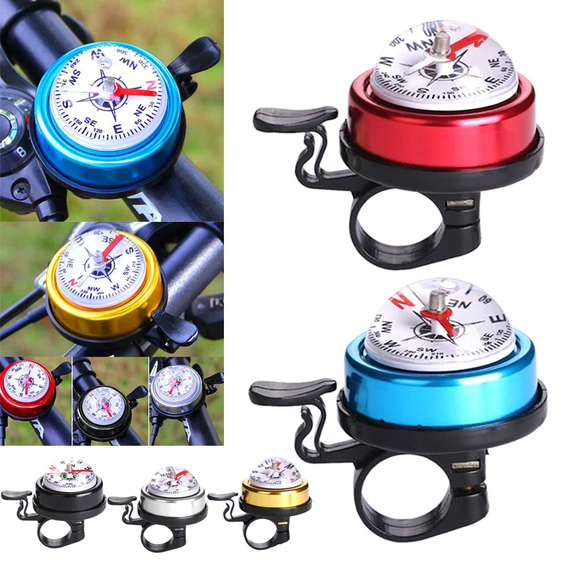 Bike Bicycle Invisible Bell Aluminum Loud Sound Compass Handlebar Safety Horn-wu