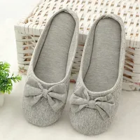 GKTINOO Cotton Cute Bowtie Home Women Slippers Summer Spring Indoor Shoes For Girls Ladies Female Warm House Bedroom Floor Flats - Image 4