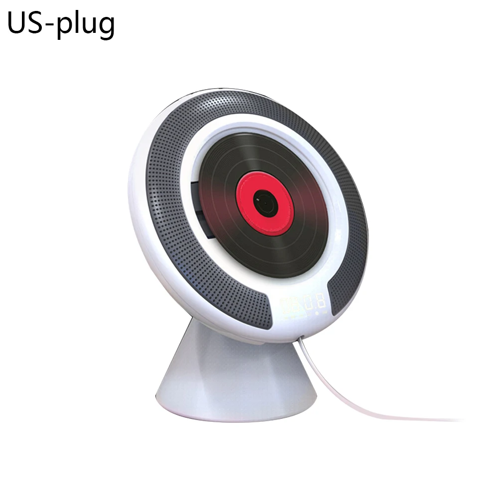 US Plug Портативный Bluetooth Встроенный плеер CD-плеер с пультом дистанционного управления для tv Play DVD Pull Switch с пультом дистанционного управления Bluetooth и т. Д - Цвет: US Plug