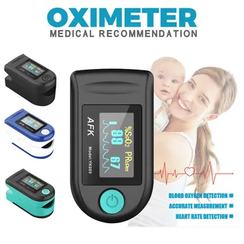 

Blood Oxygen Monitor Finger Pulse Oximeter Oxygen Saturation Monitor without Battery With LED Display For Adults And Children