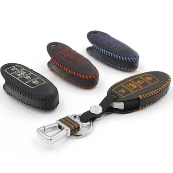 

For nissan 4 buttons 5 buttons rogue 2014 2016 2017 Leather Car Key bag Free shipping