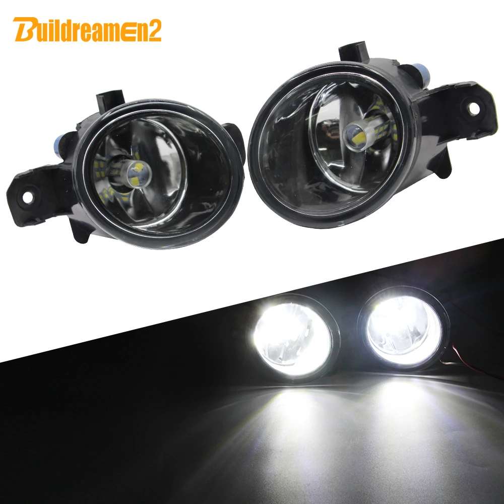 Buildreamen2 For Nissan Micra 2005-2015 Car H11 Fog Light Assembly Lampshade + Lamp DRL Daytime Running 12V Styling | Автомобили и