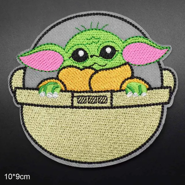 Disney Star Wars Baby Yoda Mandalorian Iron On Embroidered Clothes Patches For Girl Woman Clothing Stickers Garment 2