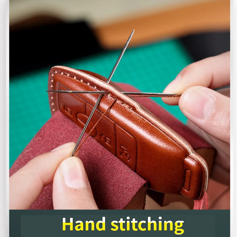 Custodia/cover per Chiave/telecomando in pelle fatta a mano per Audi A4 B9 A5 A6L A6 S4 S5 S7 8W Q7 4M Q5 TT TTS RS coupé accessori per lo Styling - H8d4d2628f49f43f08d17271b6155e7468