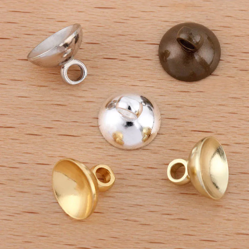 

100 шт 6 мм 8 мм 10 мм нить лицевой основы ткани выводы кисточкой Кепки фурнитуры бусины Кепки с петелькой настройки коннекторов