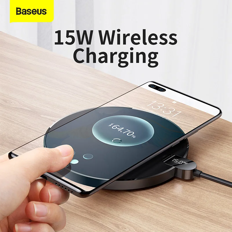Baseus 15w Wireless Charger For Iphone 13 12 Pro Max Led Digital Display  Induction Fast Wireless Charging Pad For Samsung Xiaomi - Wireless Chargers  - AliExpress