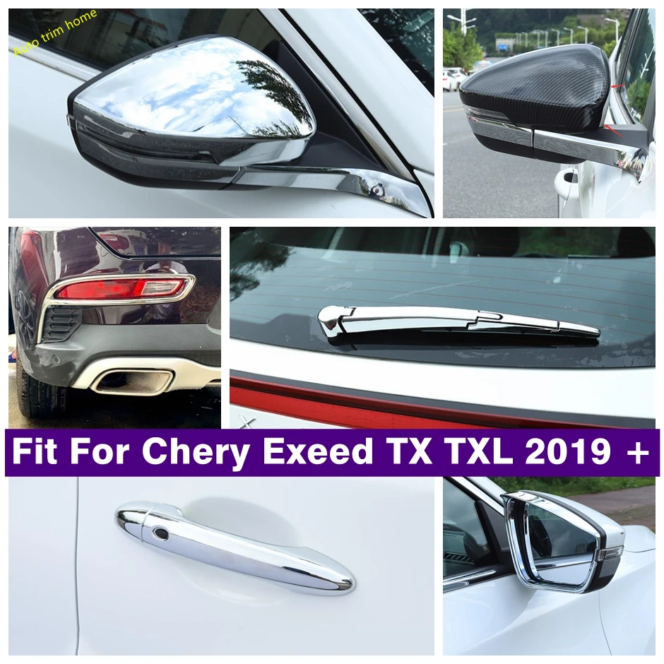 

Car Accessories Handle Cap / Rearview Mirror / Rear Fog Lights / Tail Window Wiper Cover Trim For Chery Exeed TX TXL 2019 - 2021