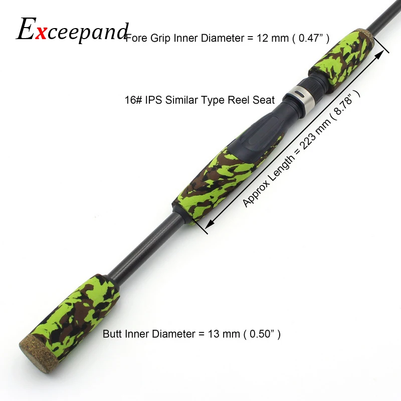 Excepand CAMO Rod Building EVA камуфляжная спиннинговая ручка для рыболовной удочки и IPS типа