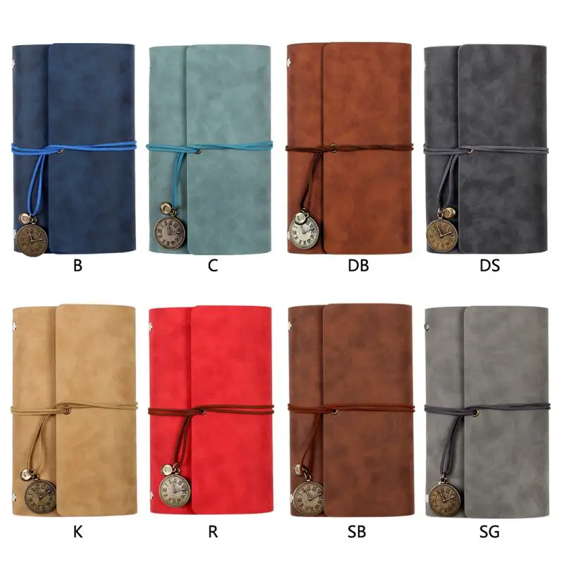 Vintage Travelers Notebook Diary Notepad PU Leather Spiral Literature Note Book Paper Journal Planners School Stationery Gift