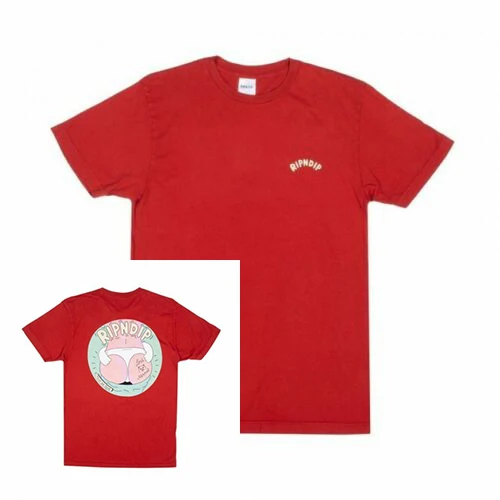 

Streetwear Genuine Rip Cat Dip Dumpy T-Shirt - Brick Unisex Size S-3XL