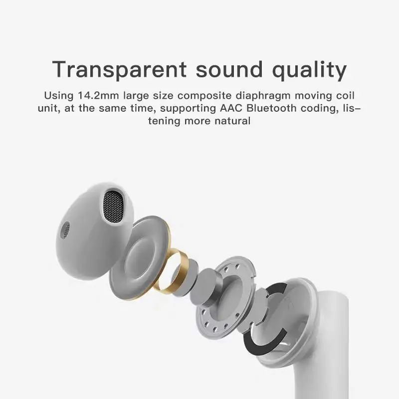 Air 2s TWS Wireless Bluetooth Earphone LED Display Headphone With Dual Mic PK Air 2 SE Airdots Noise Reduction Earbud For Xiaomi