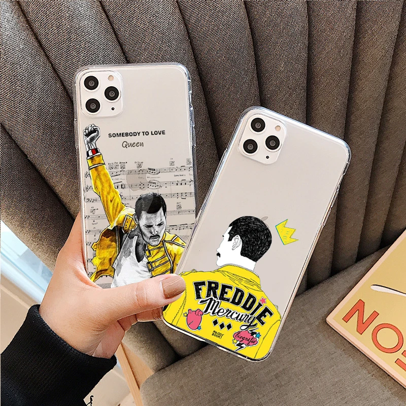 Freddie Mercury Queen band чехол для телефона iPhone 11 12 13 Pro Max X XR XS 6S 7 8 Plus Mini SE2 Мягкий