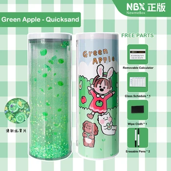 

Newmebox Multifunctional Quicksand Pencil Cases Cartoon Pattern Pen Holder Large Capacity Stationery Box School Storage Bag