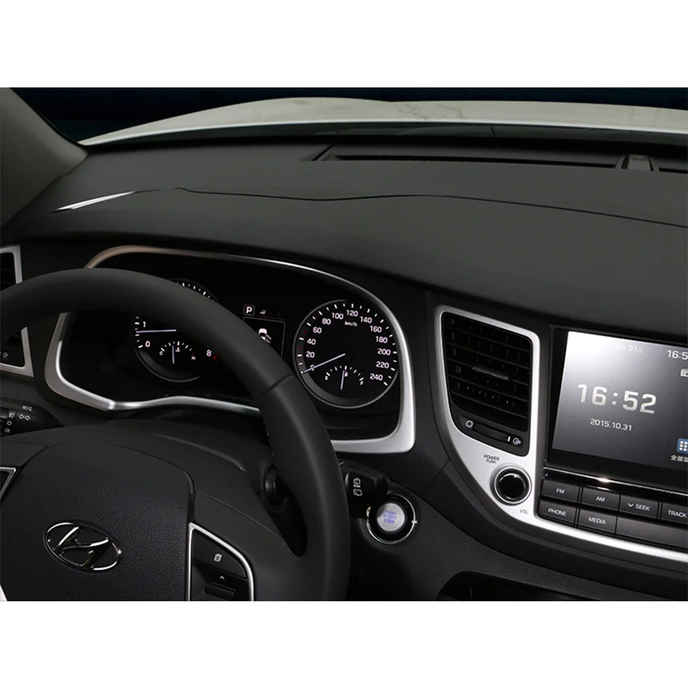 Накладка на приборную панель автомобиля для Hyundai Tucson Авто приборная панель хромированная наклейка козырек автомобильный Стайлинг