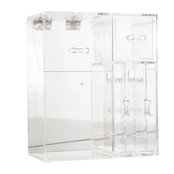 

Transparent Makeup Brush Storage Box Cosmetic Organizer Dustproof Cover Jewelry Storage Display Rack Tube Plastic Box