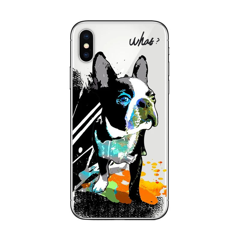 Ciciber милые чехлы для телефонов с животными Мопсом собакой iPhone 7 8 6 6s Plus X XR XS MAX Φ SE