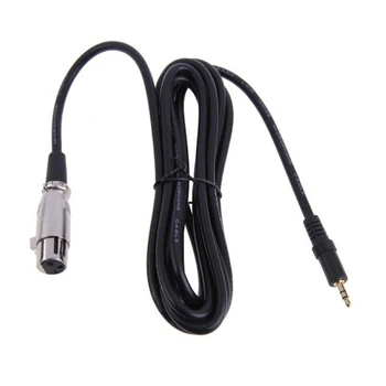 

New 1.5/3/5 Meter XLR Female Pins for Right Angle 1/8 XLR3F 3 Right-angle 3.5mm TRS for DV Camera / Microphone mic