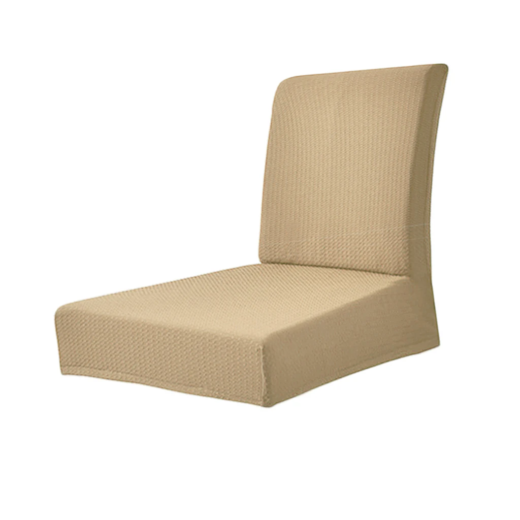 Rural Style Water-proof Stretch Removable Washable Short Dining Chair Protector Cover Seat Slipcover for Wedding
