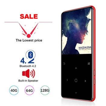 

MP3 Player with Bluetooth and Speaker Touch Keys 2.4" Screen HiFi Player Walkman MP 3 Flac Music Player for kids 8 16 20 32 40GB