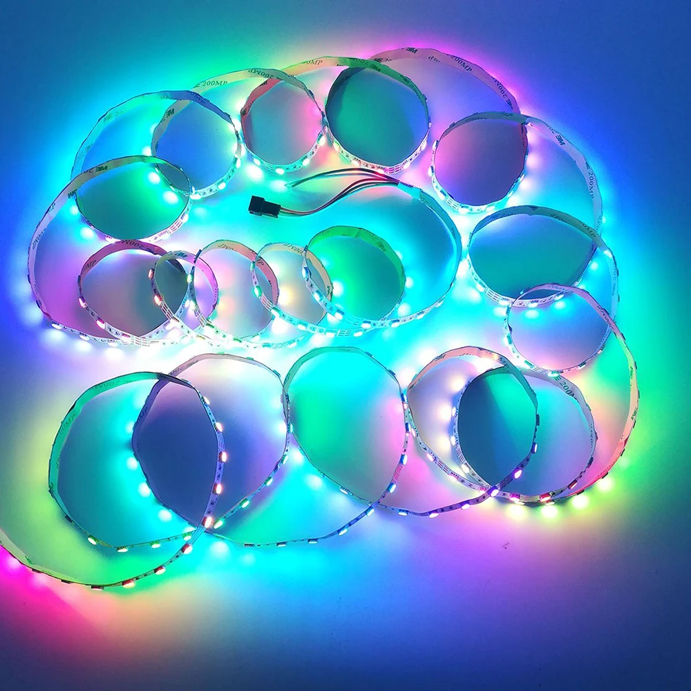 

2812 led strip waterproof 2812 led pixel strip light WS2812B 2812 SMD5050 Colorful WS2812 Digital IC Pixel LED Strip Light RGB