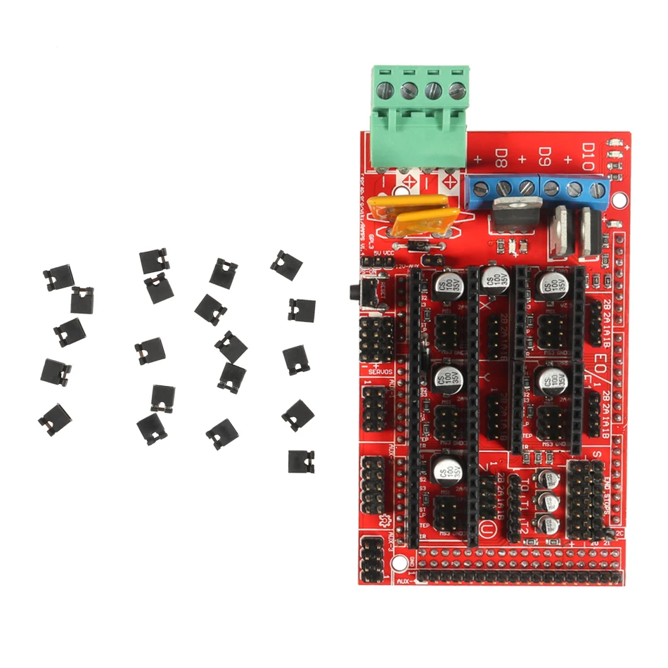 3D Printer Kit with RAMPS 1.4 Controller + Mega 2560 board + 5pcs A4988 Stepper Motor Driver with Heatsink + LCD 12864 Graphic S hp printer printhead 3D Printer Parts & Accessories