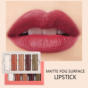

5 Colors Matte Lipstick Set Long Lasting Moisturizing Waterproof Makeup Nude Velvet Lip Gloss Pigment Lip Makeup
